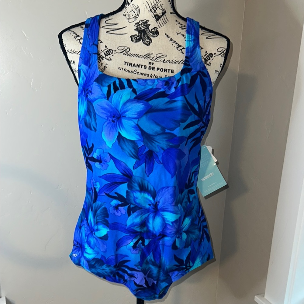 Speedo NWT Blue One Piece Swimsuit